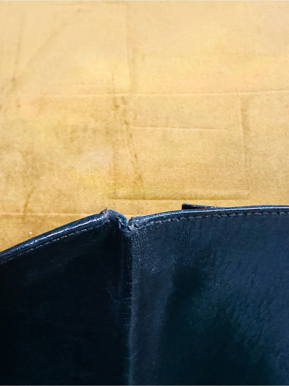 Gucci Black Leather Wallet with Gold Corner Hardware
